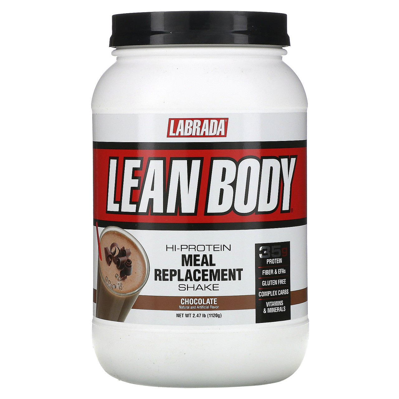 

Labrada Nutrition, Lean Body, Hi-Protein Meal Replacement Shake, Chocolate, 2.47 lbs (1120 g)