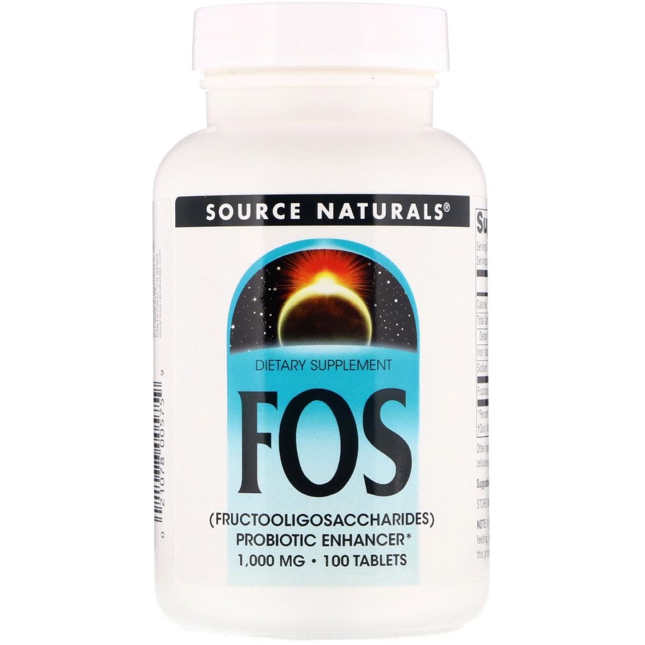 

Source Naturals, ФОС (фруктоолигосахариды), 100 таблеток