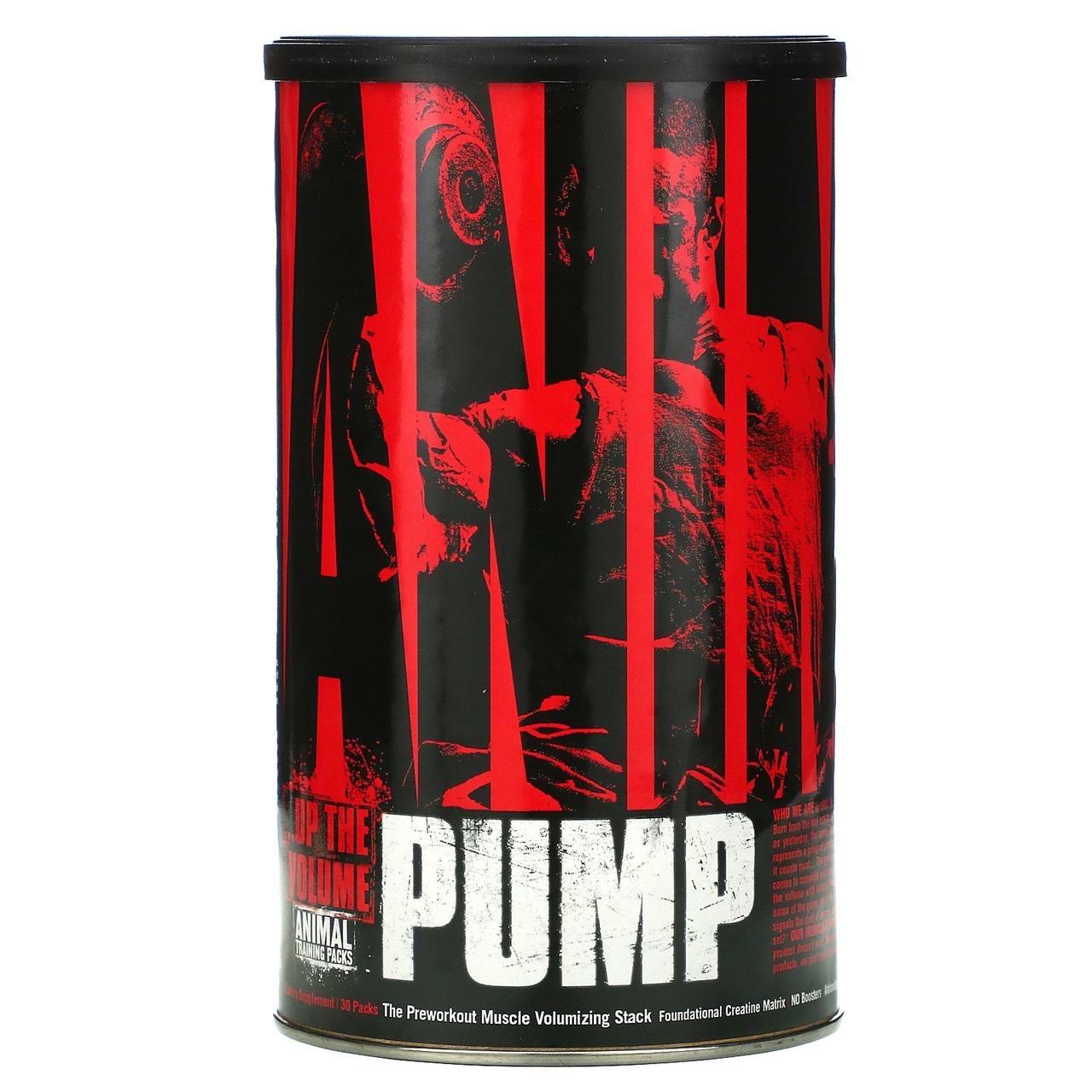 

Universal Nutrition, Animal Pump, комплекс для увеличения объема мышц, для приема перед тренировкой, 30