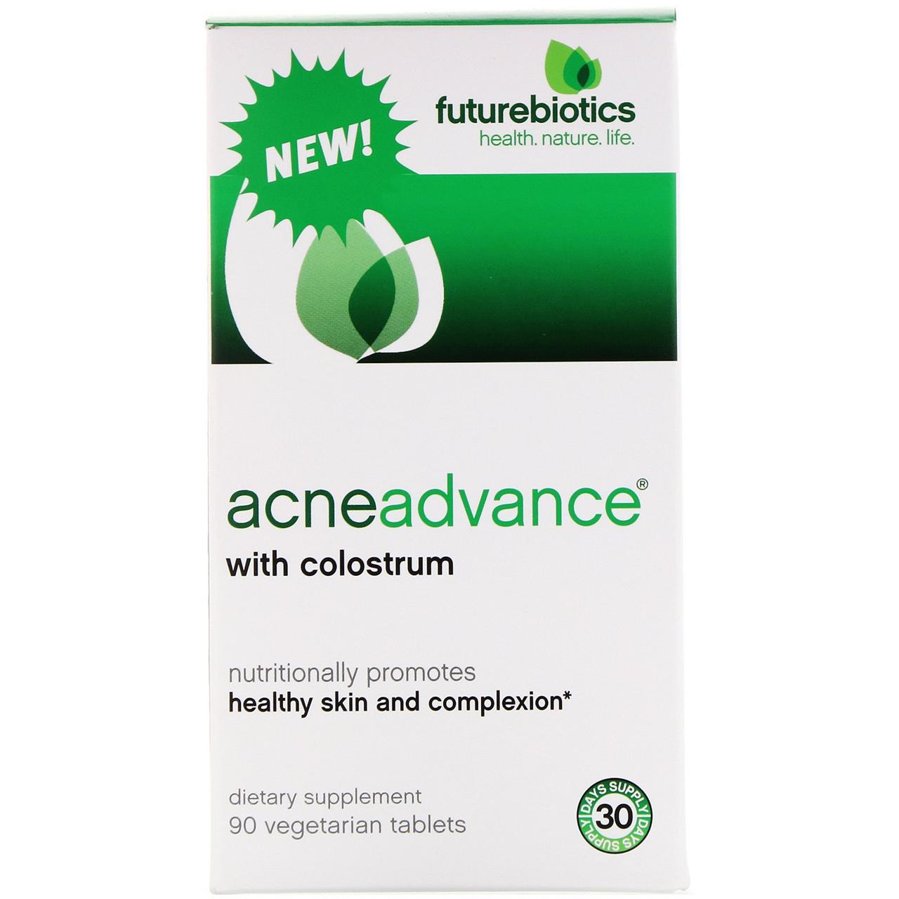 

FutureBiotics, Acne Advance with Colostrum, 90 Vegetarain Tablets