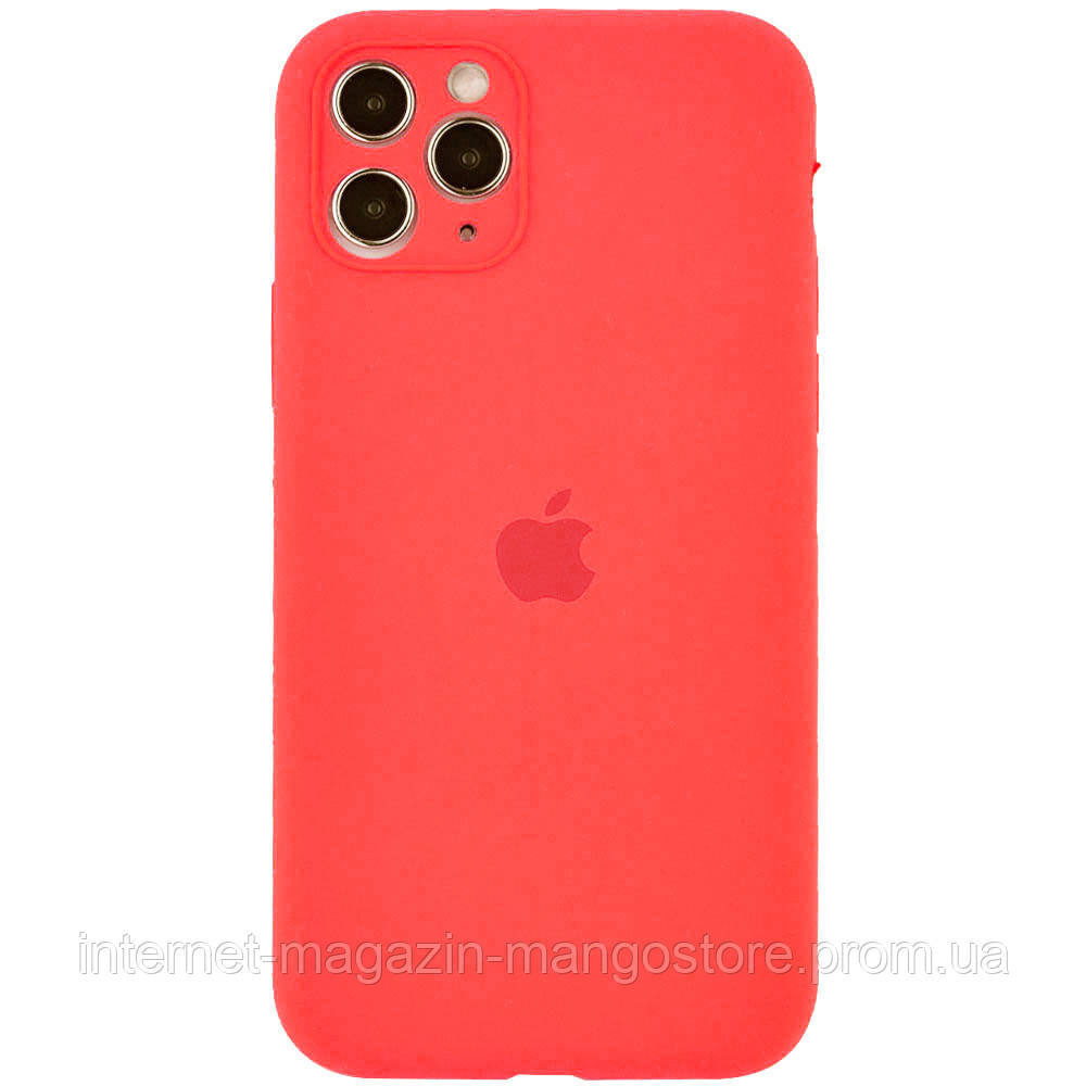 

Чехол Silicone Case Full Camera Protective (AA) для Apple iPhone 12 (6.1"), Оранжевый / pink citrus