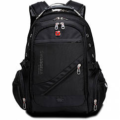 Рюкзак с дождевиком SwissGear для ноутбука с защитой от воды + AUX и USB выход