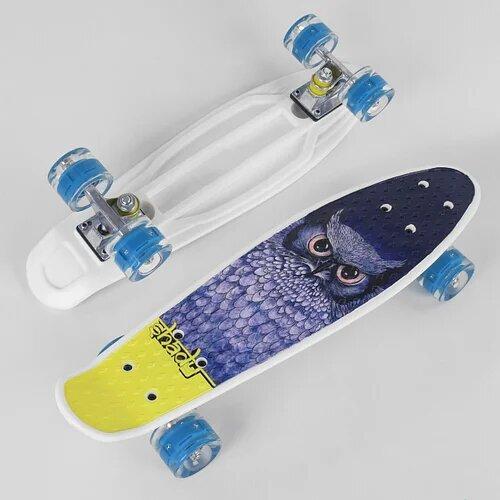 

Скейт Penny board Сскейт борд дитячийкейт Penny board Р 13609 с принтом колеса світяться дека 55 см