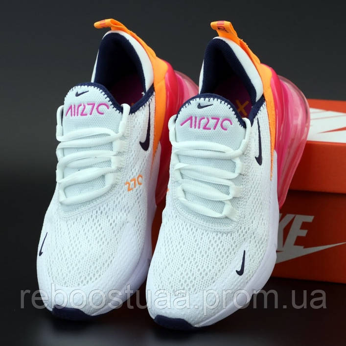 

Жіночі кросівки в стилі Nike Air Max 270, білий, малиновий, оранжевий, В'єтнам 40, Разные цвета