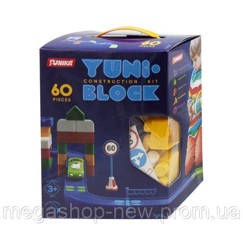 

Конструктор детский "YUNI-BLOCK" 60 детали, Юника, Разноцвет