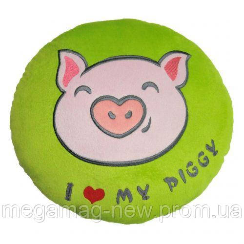 

Подушка "I love my piggy", TIGRES, Зеленый