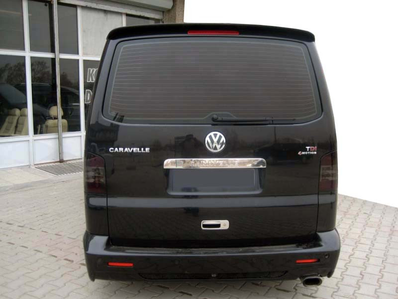 

Volkswagen T5 рестайлинг 2010-2015 гг. Задняя цельная накладка Gecme-model (под покраску) / Тюнинг заднего