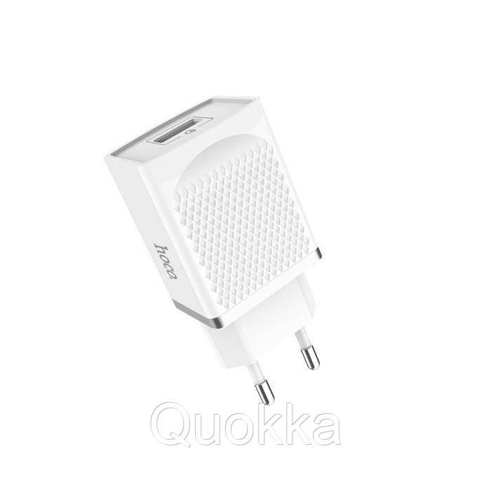 

Сетевое зарядное устройство Hoco C42A Vast power Quick Charge 3.0 (1USB, 3.0A) White, Белый