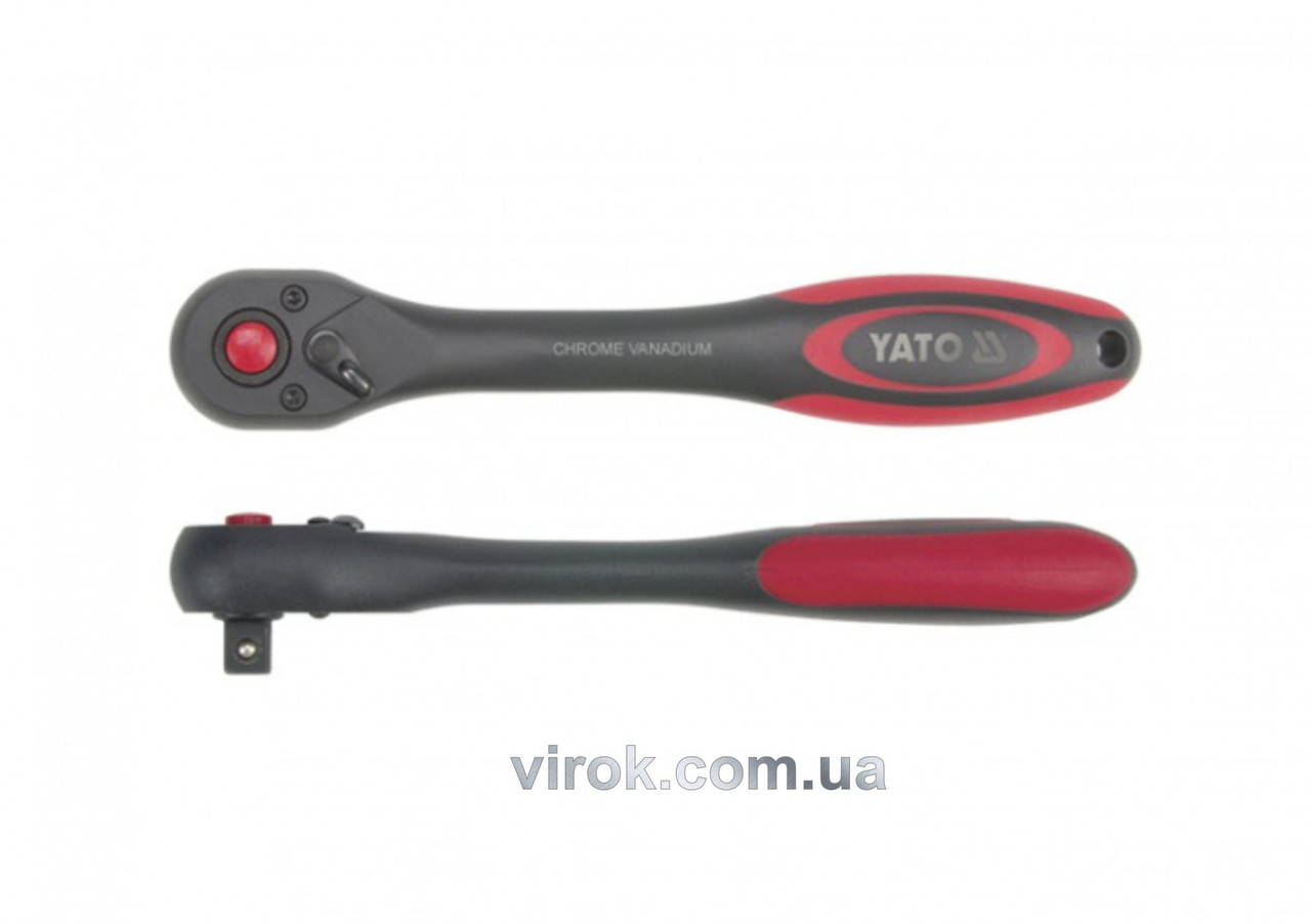

Трещотка 1/2 с изогнутой ручкой YATO 257 мм 72 зубца