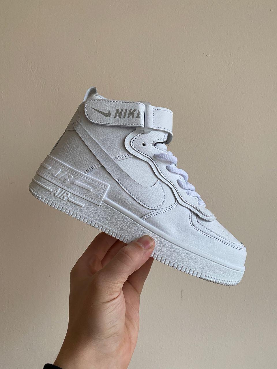 

Женские зимние кроссовки Nike Air Force 1 Shadow White / Найк Аир Форс Шадоу 1 Белые, Белый