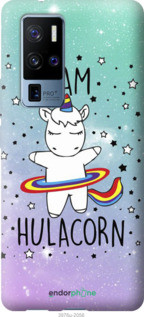 

Чехол на Vivo X50 Pro Plus I'm hulacorn "3976u-2056-44019", Голубой