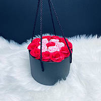 Набір троянди з мила в коробці ( мильні троянди червоні ) подарунок на 8 березня