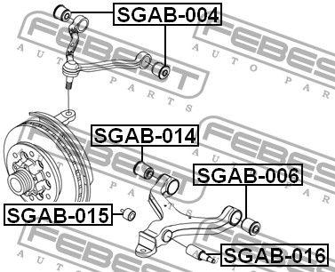 

Сайлентблок рычага SSANGYONG KYRON / SSANGYONG ACTYON I 2002- г.