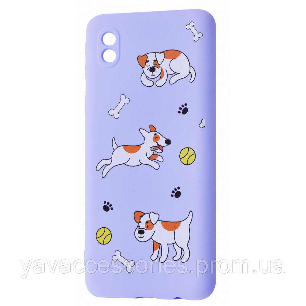 

WAVE Fancy Case (TPU) Samsung Galaxy A21s (A217) playful_dog_light_purple