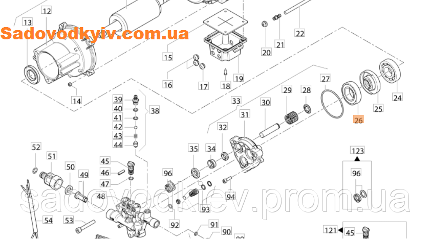 

Подшипник для мойки высокого давления Oleo-Mac PW 190 C (CH04360032)