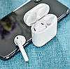 Беспроводные сенсорные наушники i12, Гарнитура с микрофоном для смартфона люкс airpods bluetooth 5 0, фото 4