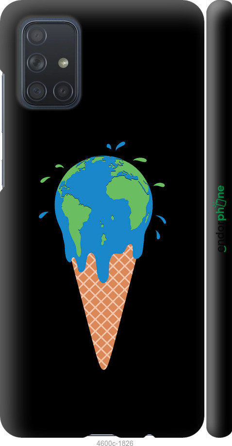

Чехол на Samsung Galaxy A71 2020 A715F мороженое1 "4600c-1826-46222", Черный