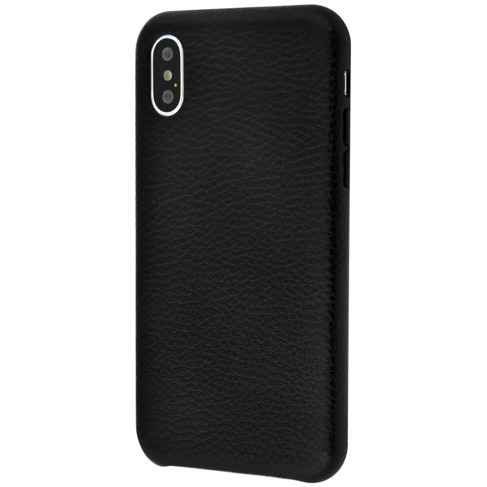 

Чехол накладка iPhone X/Xs black Natural Leather Grainy