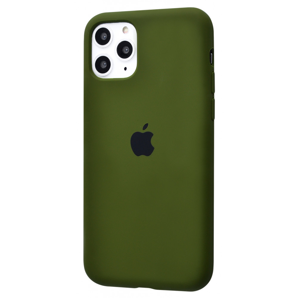 

Чехол накладка iPhone 11 Pro Silicone Case Full Cover army_green