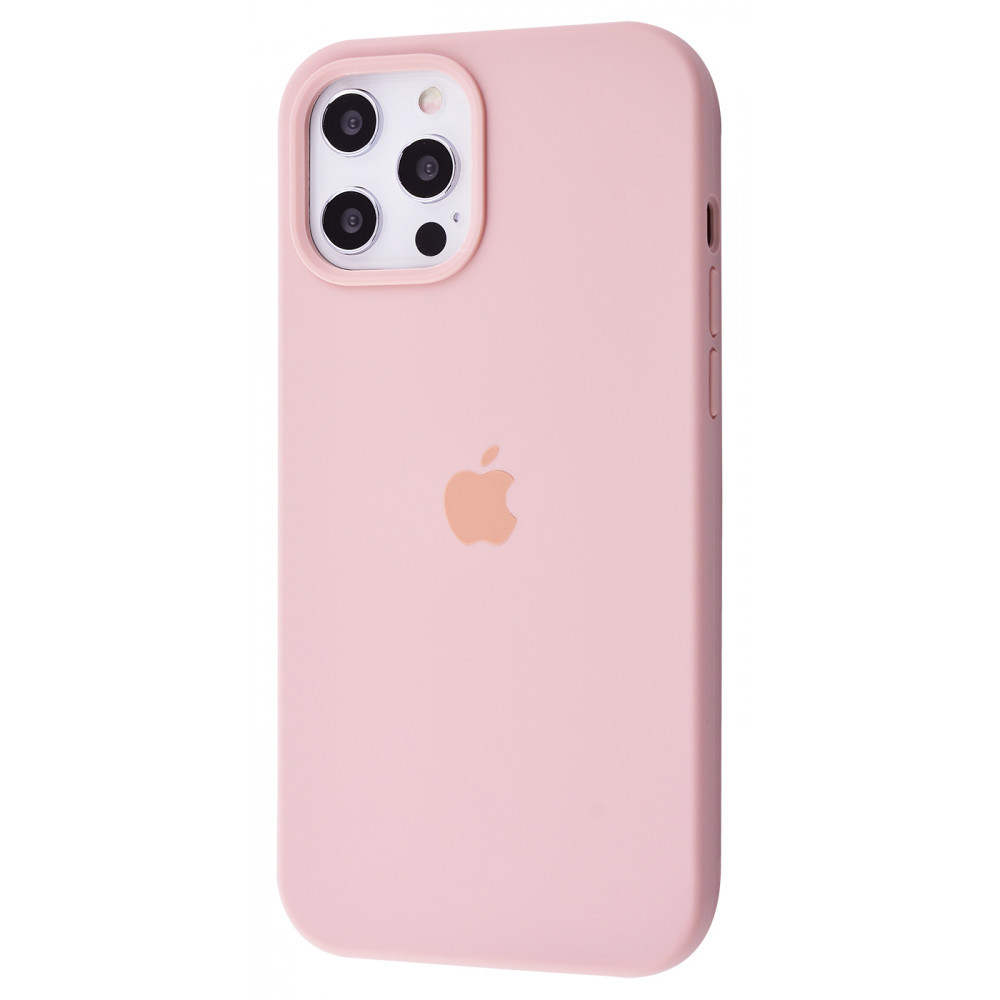 

Чехол накладка iPhone 12 Pro Max Silicone Case Full Cover pink_sand