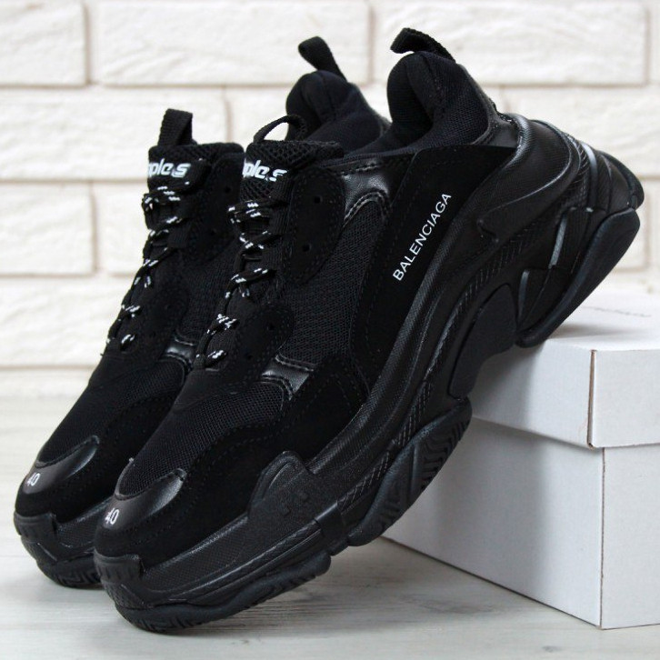 

Женские кроссовки в стиле Balenciaga Triple S, черный, Вьетнам 37 (КД-4)м2