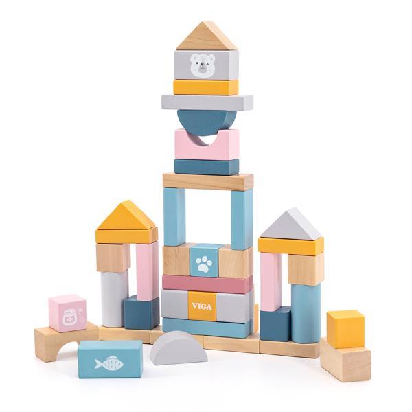 

Деревянные кубики Viga Toys PolarB Пастельные блоки, 60 шт., 2,5 см (44010