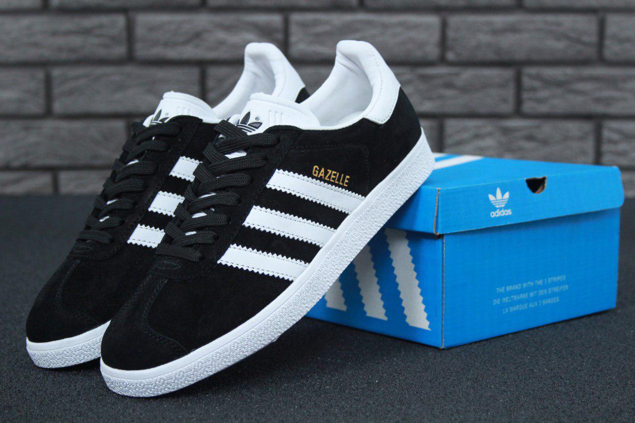 

Женские кроссовки в стиле Adidas Gazelle OG, черно-белый, Вьетнам 37 (КД-4)м2