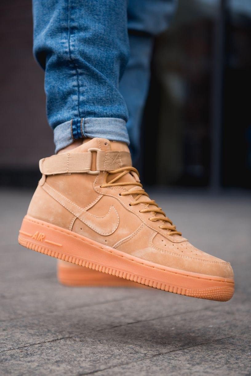 

Мужские кроссовки Nike Air Force 1 High Flex Peach / Найк Аир Форс 1 высокие Персик 46, Персиковый