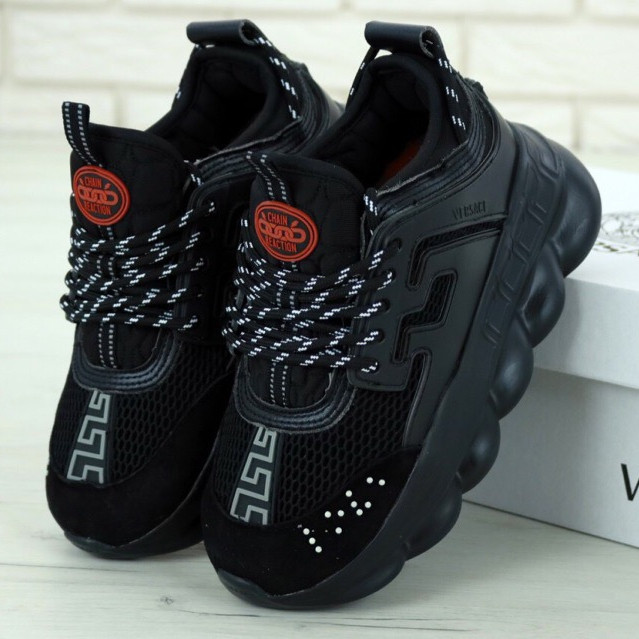 

Женские кроссовки в стиле Versace Chain Reaction, черный, Италия 38 (КД-4)м2