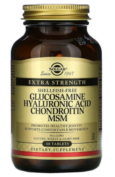 

Для суставов Solgar Glucosamine Hyaluronic Acid Chondroitin MSM 60 таб