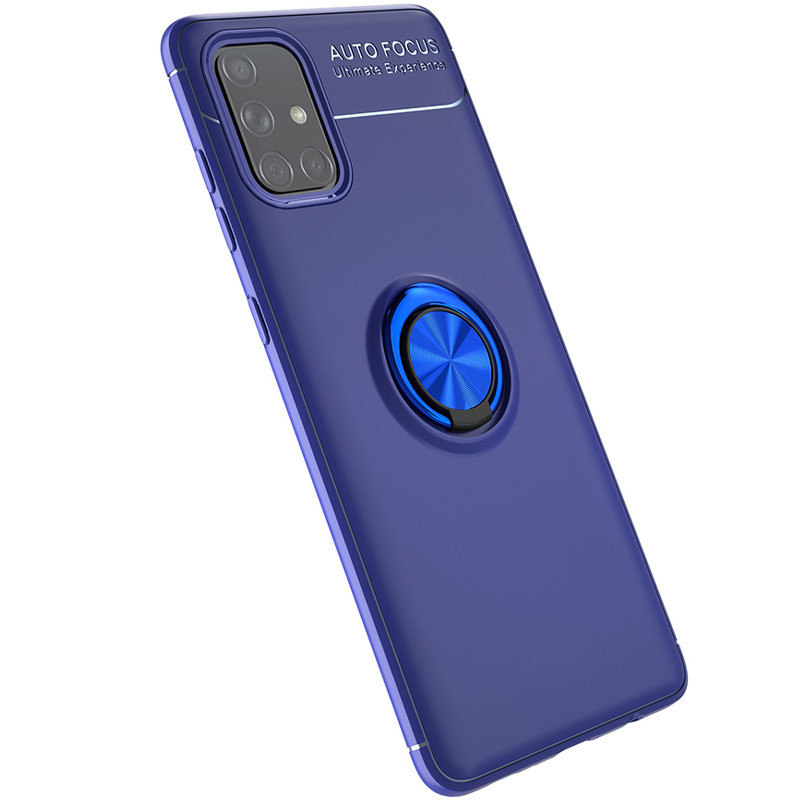 

TPU чехол Deen ColorRing под магнитный держатель (opp) для Samsung Galaxy A71 Синий / Синий