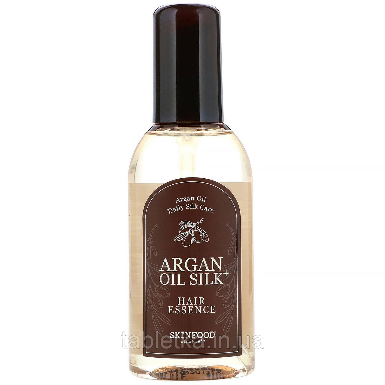 

Skinfood, Фиксирующая эссенция для волос с аргановым маслом Argan Oil Silk Plus, 3,38 ж. унц. (100 мл)