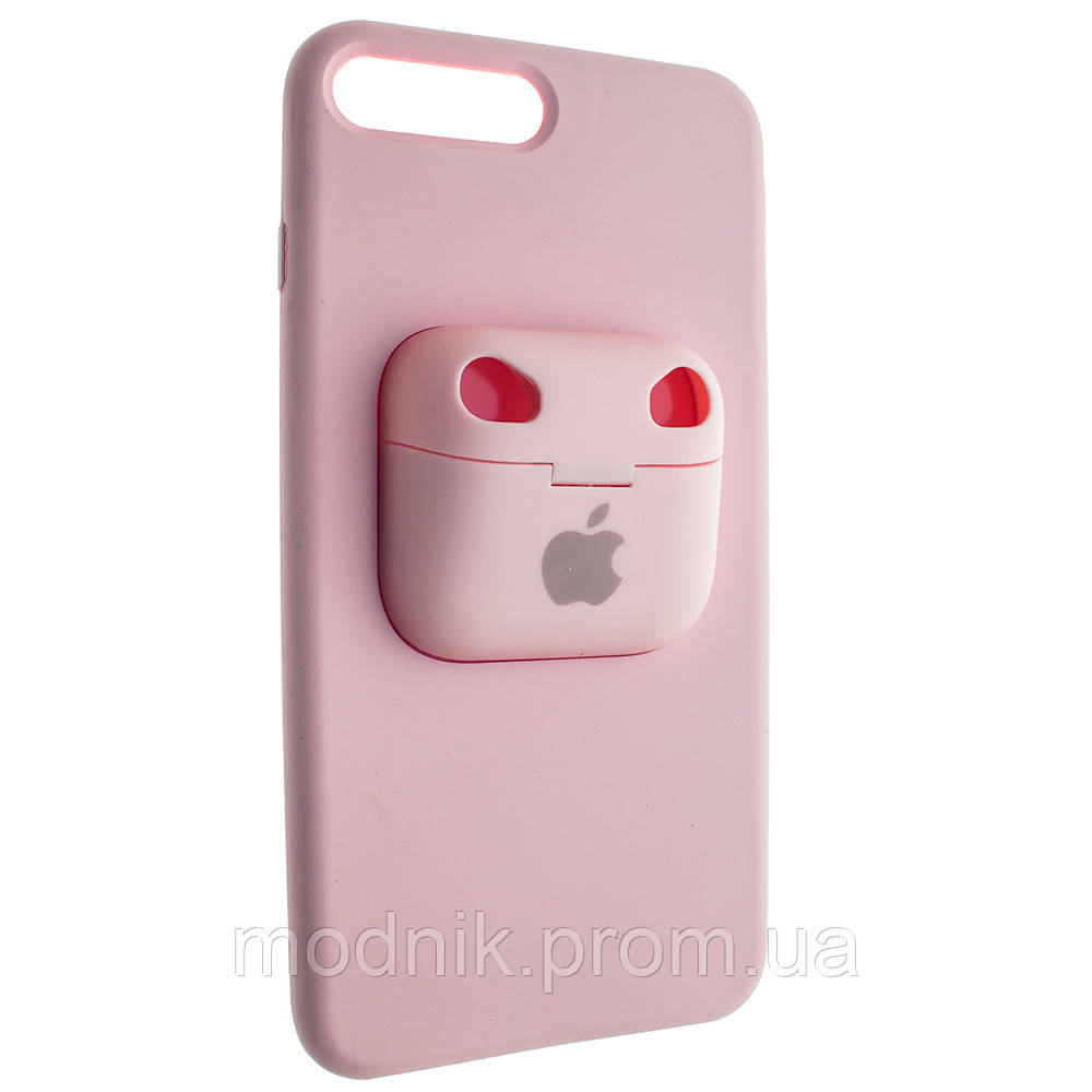 

Чехол Silicone Case для Apple iPhone 8 iPhone 7 с кейсом для наушников AirPods Pro Розовый 00007, КОД, Pink