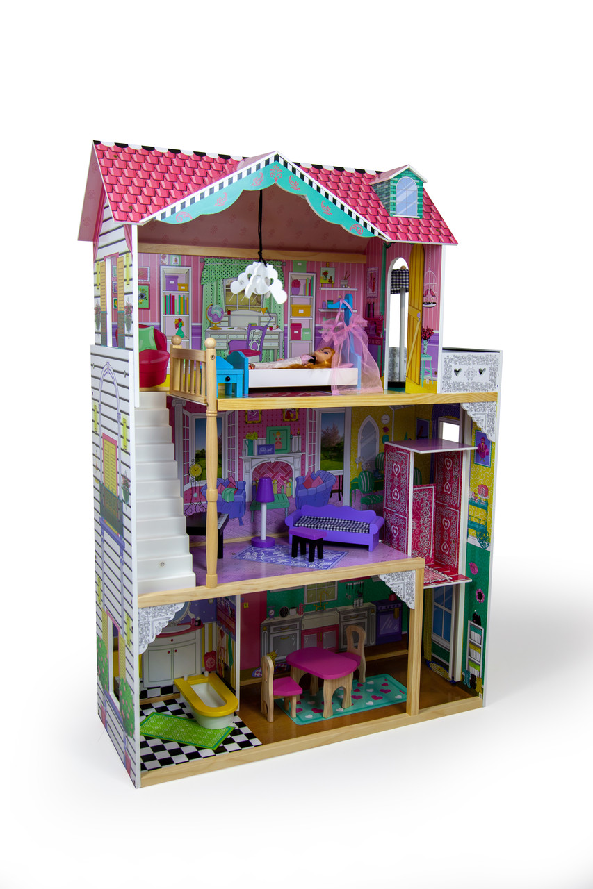 

Большой кукольный домик для детей AVKO Вилла Тоскана Деревянный детский для кукол Ляльковий будинок