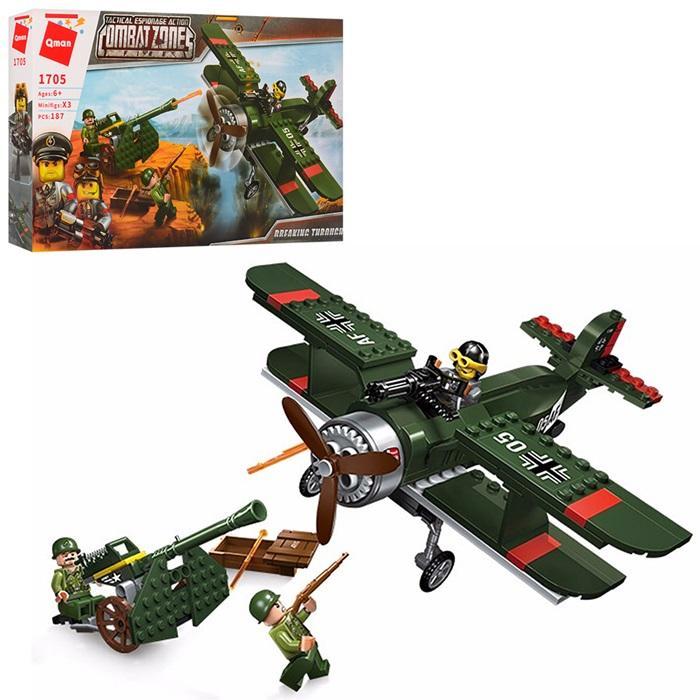 

Детский конструктор Brick 1705 "Военный", 187дет., в коробке 32*19*5см