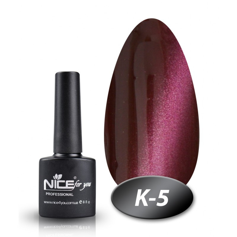 

Гель-лак Nice for You Кошачий Глаз K-06 бордовый 8,5 мл