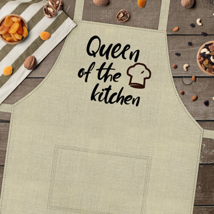 

Фартук Queen of the kitchen, Бежевый