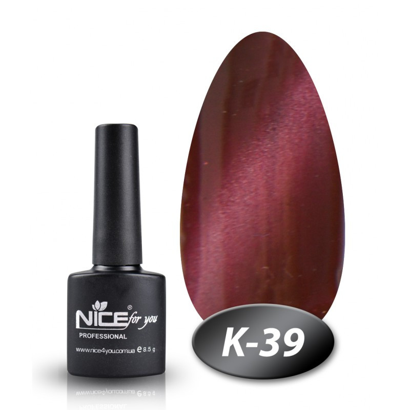 

Гель-лак Nice for You Кошачий Глаз K-039 бордовый 8,5 мл