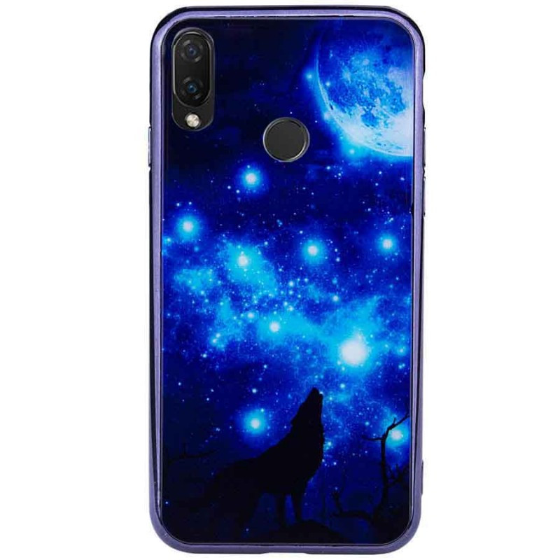 

TPU+Glass чехол Fantasy с глянцевыми торцами для Xiaomi Redmi 7, Лунная ночь