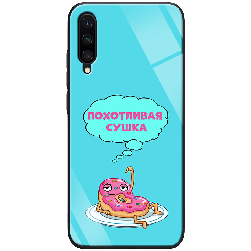 

TPU+Glass чехол ForFun для Xiaomi Mi A3 (CC9e) Похотливая сушка / Голубой