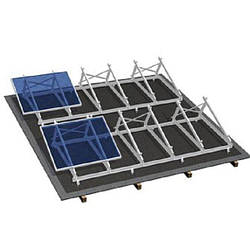 Система крепления солнечных батарей на плоскую крышу (на 12 панелей)