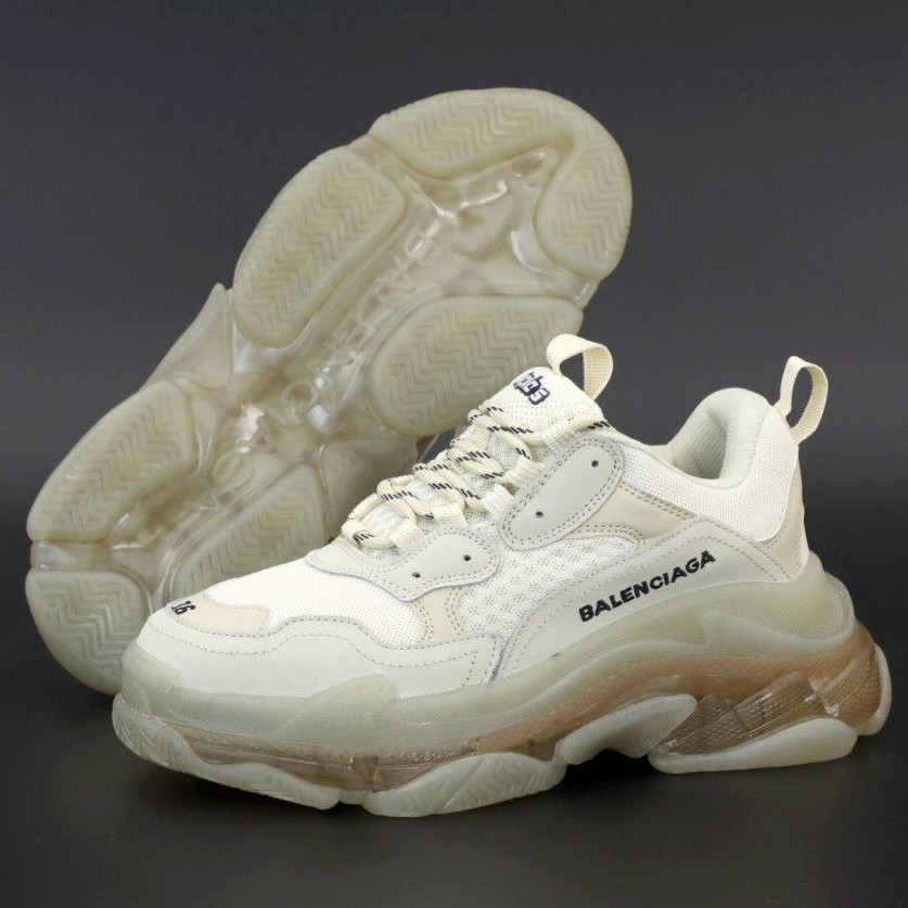 

Женские кроссовки в стиле Balenciaga Triple S, желтый, бежевый, белый, Италия 39 (КД-4