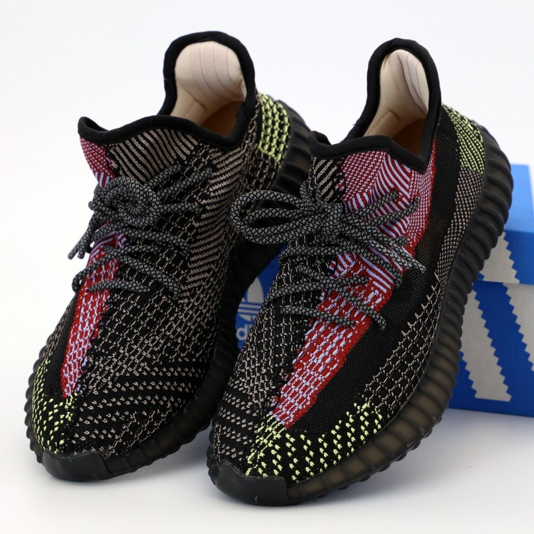 

Мужские кроссовки в стиле Adidas Yeezy 350 BOOST, красный, черный, серый, рефлектив, Китай 42 (КД-4