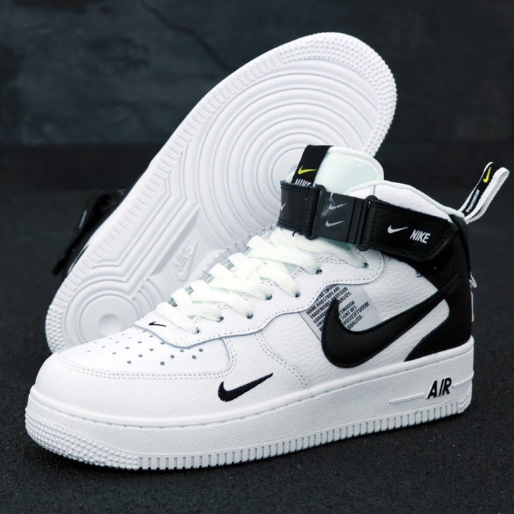 

Женские кроссовки в стиле Nike Air Force 1 High 07 LV8, кожа, черно-белый, Вьетнам (КД-4