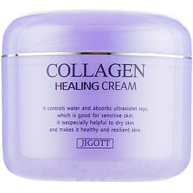 Уценка! Питательный крем для лица с коллагеном Jigott Collagen Healing Cream 100 мл