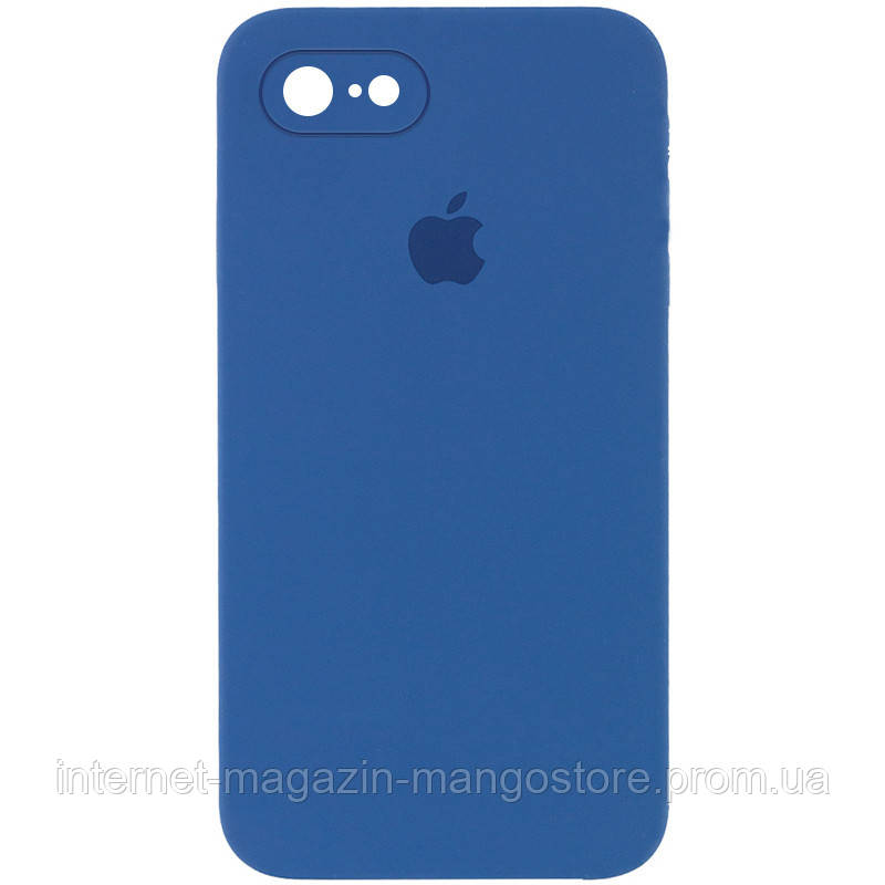 

Чехол Silicone Case Square Full Camera Protective (AA) для Apple iPhone 6/6s (4.7"), Синий / navy blue