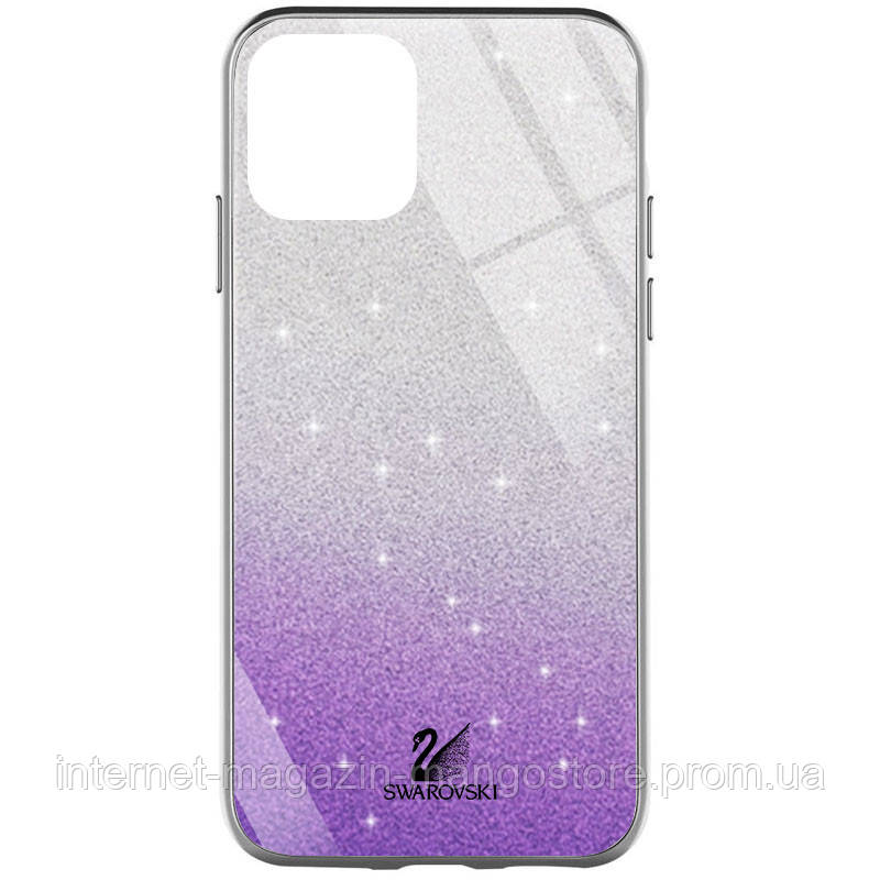 

TPU+Glass чехол Swarovski для Apple iPhone 12 mini (5.4"), Фиолетовый