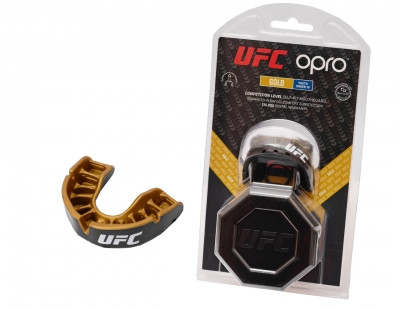 

Капа Opro Junior Gold Ufc Hologram Black Metal-Gold SKL24-145156