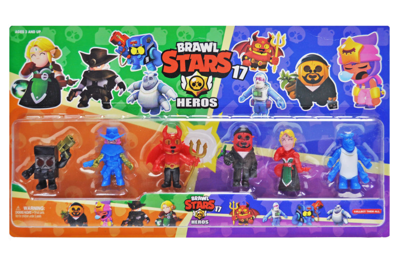 

Набор фигурок Brawl Stars на упаковке 6 шт, 191112 г. 46 x 25,5 см.
