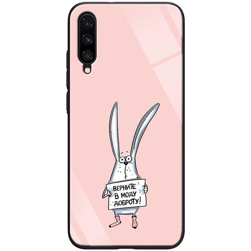 

TPU+Glass чехол Epik ForFun для Xiaomi Mi A3 (CC9e) Добрый заяц / Розовый (746513